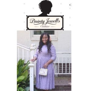 NWT Dainty jewels modest lavender lace dress